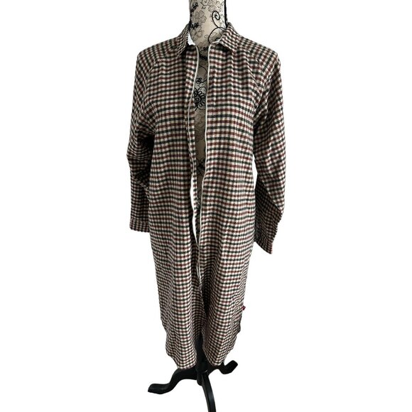 WOOLRICH Women's Light Weight Plaid Shirt Jacket Size Medium - Picture 3 of 8